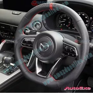 AutoExe NAPPA Leather Flat Bottom Steering Wheel fits 2024-2025 Mazda CX-70 KJ - Picture 1 of 7