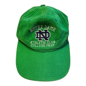 ND Notre Dame College Prep Green Hat Cap adjustable Hook And Loop Strapback - Picture 1 of 8