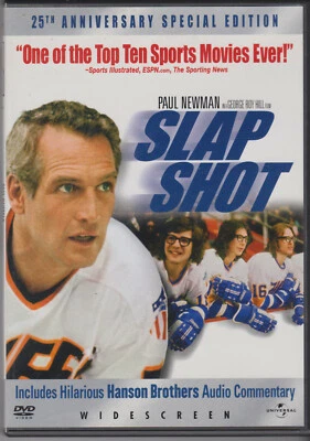 SLAP SHOT OOP 25TH ANNIVERSARY SPECIAL EDITION PAUL NEWMAN HOCKEY CLASSIC  - Image 1 of 2