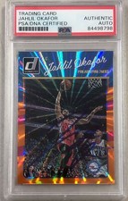 2016 DONRUSS ORANGE LASER #2 JAHLIL OKAFOR Signed Card AUTO PSA Slabbed 76ers