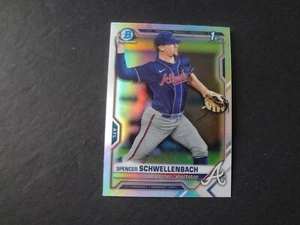 2021 Bowman Chrome Spencer Schwellenbach Refractor Rookie BDC44 1st RC Atlanta - Picture 1 of 2