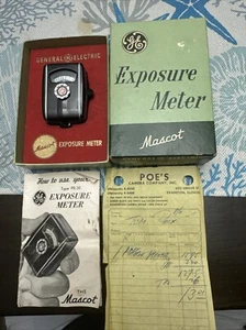 Vintage 1950s GENERAL ELECTRIC EXPOSURE METER THE MASCOT PR-30 W/ MANUAL & BOX - Picture 1 of 5