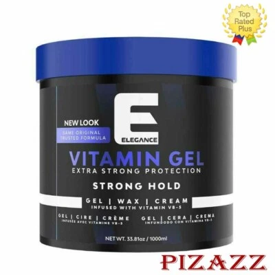 New Elegance Hair Gel Vitamin Gel Strong Hold,1000ML / 33.8 OZ - Image 1 of 2