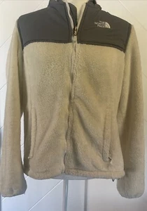 The North Face Oso Hoodie Damen Größe Large grau-weiß Fleece durchgehender Reißverschluss - Bild 1 von 3