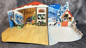 Playmobil Advent Calendar Santa's Workshop 9264 CARDBOARD BACKDROP SCENE & SLIDE - Picture 1 of 9