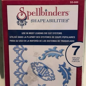 Spellbinders S5-080 Shapeabilities Damask Accents Die Set 7 Templates Designs - Picture 1 of 12