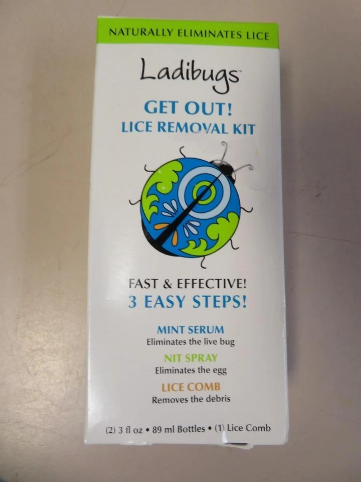 Ladibugs Get Out! 植物除虱 3 步套装 8 液量盎司精华喷雾梳 — 第 1/4 张图片