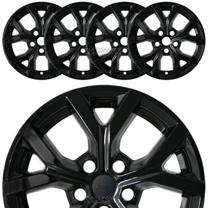 for Jeep Grand Cherokee L Limited 2021-25 Black 18" Wheel Skins Hub Caps Covers - Picture 1 of 12