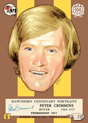 Peter Crimmins Hawthorn Hawks VFL AFL Footy  SP  /12 - Image 1 of 2
