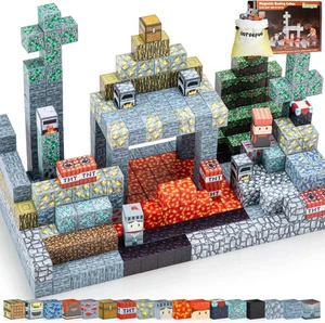 Magnetic Blocks - Build Mine Magnet Craft World Set, Magnetic Tiles LE Building - Picture 1 of 6