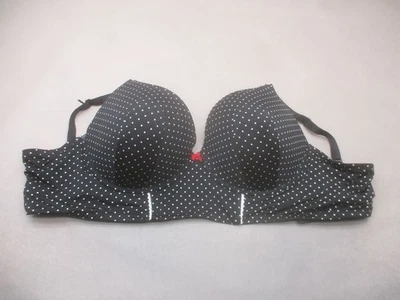 Sujetador demi 44DDD Torrid para mujer negro forrado a lunares con aros cierre trasero 10L Foto 1 de 4