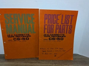 Akai CS-50 Cassette Recorder Service Manual, Parts Parts List Original Paperwork - Picture 1 of 2