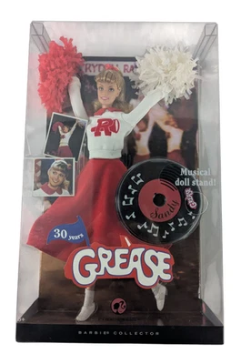 Grease Sandy Cheerleader Mattel Barbie Collector Pink label Olivia Newton John - Image 1 of 4