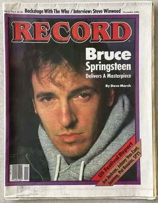 RECORD Magazine VTG Issue - Nov 1982 w/ Bruce Springsteen • Steve Winwood - VGC - Image 1 of 4