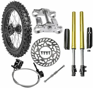 Front Forks Triple 14" Wheel 60/100-14 Tire pit bike SSR 125cc 110CC CRF50 70 - Picture 1 of 9
