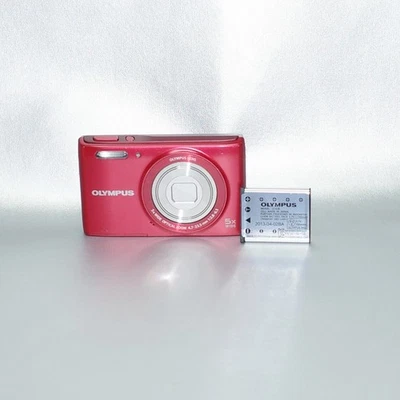 LOVELY Olympus Stylus VG-180 Red Digital Camera + USB Charging Cable +FAST POST! - Image 1 of 4