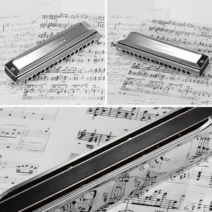 Swan SW-1664 16 Holes Chromatic Harmonica C Key 64 Tones Mouth Organ with Case - Picture 1 of 10