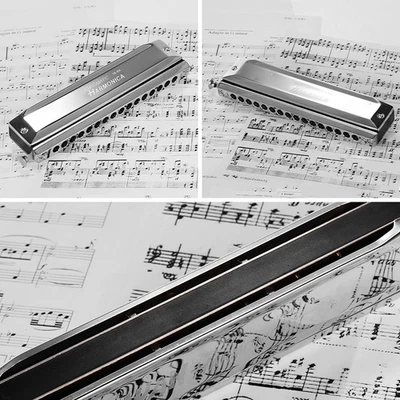 Swan SW-1664 16 Holes Chromatic Harmonica C Key 64 Tones Mouth Organ with Case - Image 1 of 4