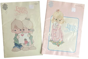 Lot of 2 Precious Moments Cross Stitch Booklets Gloria & Pat Designs PM 16 PM 17 - Picture 1 of 15