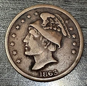 1863 Pittsburgh Pennsylvania Civil War Token Pittock's Newspaper Mercury Head - Bild 1 von 10