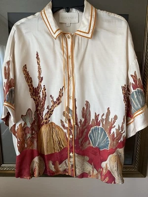 Nuevo con etiquetas Carolina K Ocean Floor Crema Kimono Top Pequeño  Foto 1 de 4