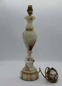 HERMOSA BASE LÁMPARA DE MESA VINTAGE AÑOS 70/80 MÁRMOL ÓNIX TRABAJO PESADO - Imagen 1 de 5