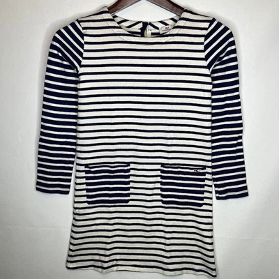 Vineyard Vines Navy White Striped Sweater Dress Girls Size M (10–12) Cotton - Image 1 of 4