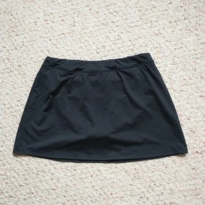 Lands End Mini Swim Skirt Skort Bottom 10 Black Beach - Picture 1 of 6