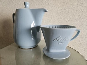 1950s Vintage Melitta 102 Ceramic Coffee Jug & Filter Holder Made in Germany VGC - Picture 1 of 24