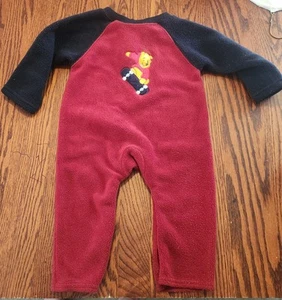 Vintage Disney Store Winnie the Pooh Skate Red Baby Romper One Piece Size 18 M - Picture 1 of 7