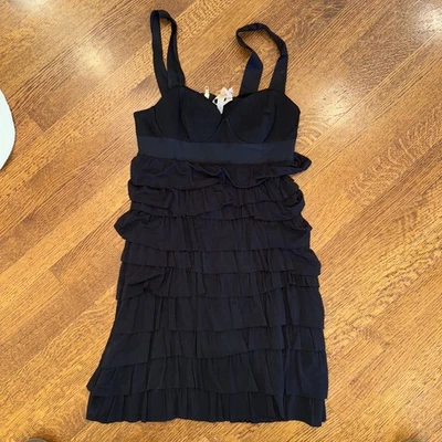 Black Bailey 44 Sleeveless Short Coctail party dress flapper Style Tiered Sz S - Image 1 of 4