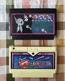 Namco Macross & Irem Sqoon Family Computer Famicom NES Japan Game Lot Nintendo 