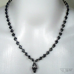 MILLION SKULL NECKLACE & SKULL PENDANT 925 STERLING SILVER SZ 27" - Picture 1 of 1