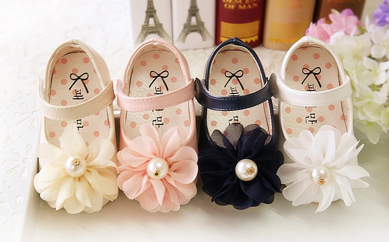 CINDA Baby Girls Christening Shoes in White, Pink,Blue Cream 6 9 12 15 18 21Months