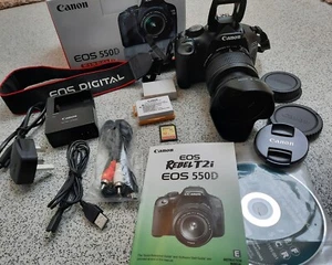Boxed Canon EOS 550D 18.0MP Digital Camera + Canon EF-S 18-55mm IS II Lens - Picture 1 of 16