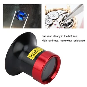 20X Glass Magnifying Magnifier Jeweler Watchmaker Eye Jewelry Loupe Loop Repair - Picture 1 of 8