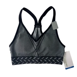 NWT Marika Women's Racerback Padded Sports Bra Gray Black Size S - Picture 1 of 5