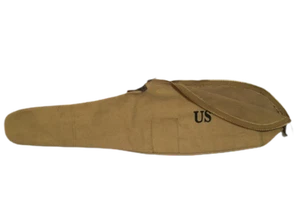 Army WWII US M1 Carbine 1943 Canvas Carry Case - Khaki Color - Foto 1 di 8