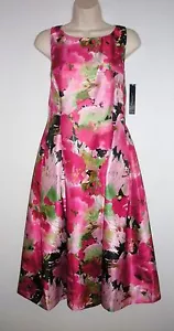 Nuevo con etiquetas Precio de venta sugerido por el fabricante $148 TAHARI por ASL Vestido Nathan para Mujer, Negro Rosa Multicolor, Talla 6 - Imagen 1 de 4