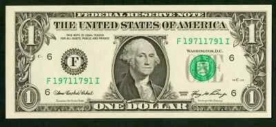 $1 2006 FRN BIRTH YEAR 1971 RADAR 1971-1791 Fancy Serial Number Ch CU - Image 1 of 2