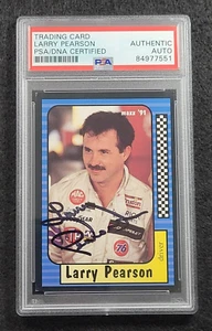 Tarjeta de carreras Maxx NASCAR 1991 firmada por Larry Pearson - autenticada por PSA - Imagen 1 de 4