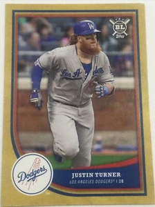 2018 Topps Big League Justin Turner #241 Gold Parallel Los Angeles Dodgers Card - Picture 1 of 12
