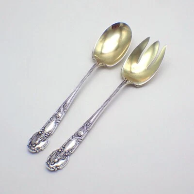 Juego de servir ensalada renacentista Tiffany plata de ley 1905 sin mono Foto 1 de 4