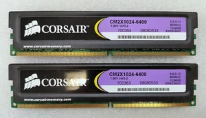 Corsair XMS2-6400 Kit 2GB (2 x 1GB) DDR2 DIMM PC2-6400 800MHz CM2X1024-6400 - Picture 1 of 3