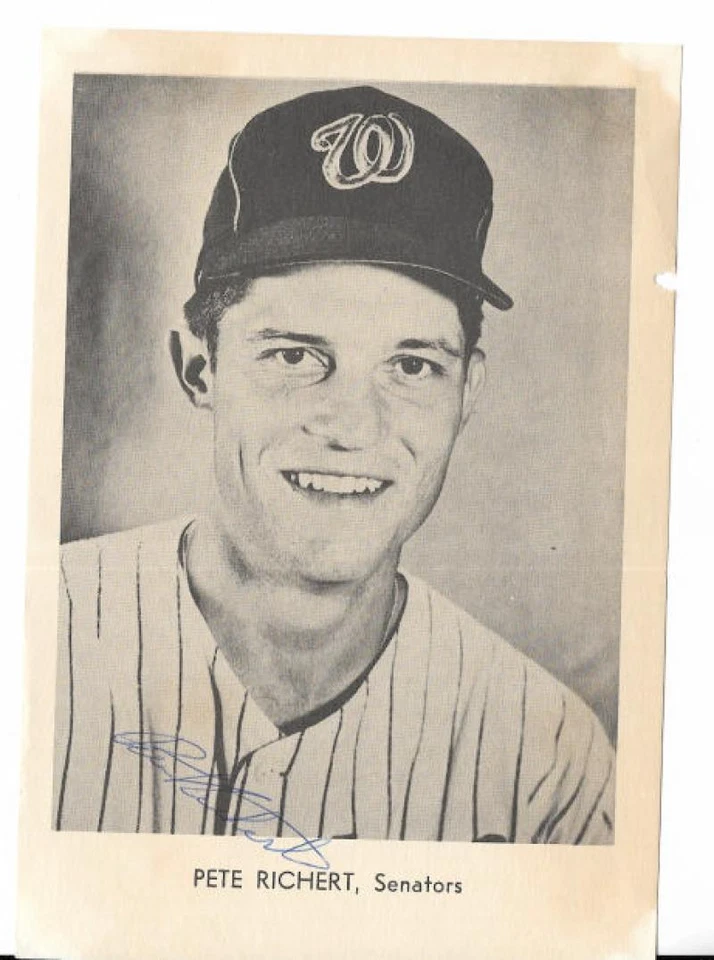 PETE RICHERT WASH SENATORS JAY PUBLISHING SIGNED AUTOGRAPHED 5X7 PHOTO W/COA - Изображение 1 из 1