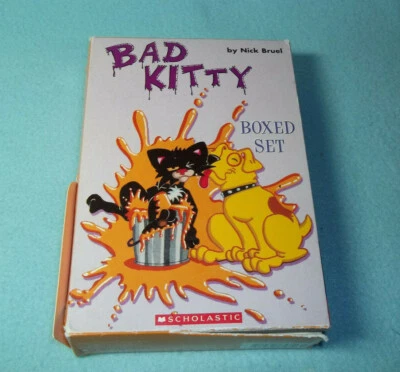 Bad Kitty Boxed Set of 4-Nick Bruel-Gets Bath-Birthday-Uncle Murray-Meets Baby - Image 1 of 4
