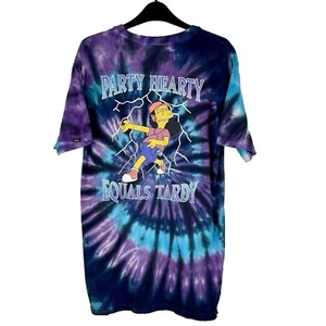 Vans x The Simpsons Mens UK Medium T-Shirt Otto Party Hearty Tie Dye Acid Rare - Picture 1 of 12