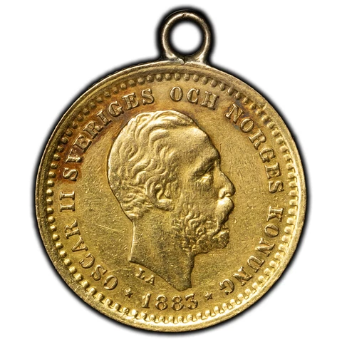 Sweden 1885 5 Kronor Gold Coin - Jewellery Piece Cover