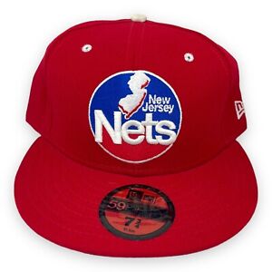 New Jersey Nets Brooklyn NBA New Era 59FIFTY Fitted Cap NWT Sz 7 3/4 runs small!