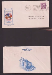 1936 Crete Nebr Illust advt Victor Flour cds + mach cl  (b161) - Picture 1 of 1